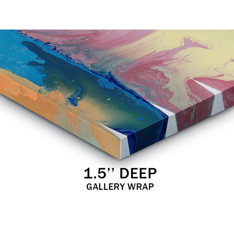 " Waves Of Colour ", 12" H x 8" W x 1" D