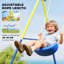 AIYAPLAY 4-in-1 Kids Swing Set with Saucer Swing for Ages 3-8 Multicolour
