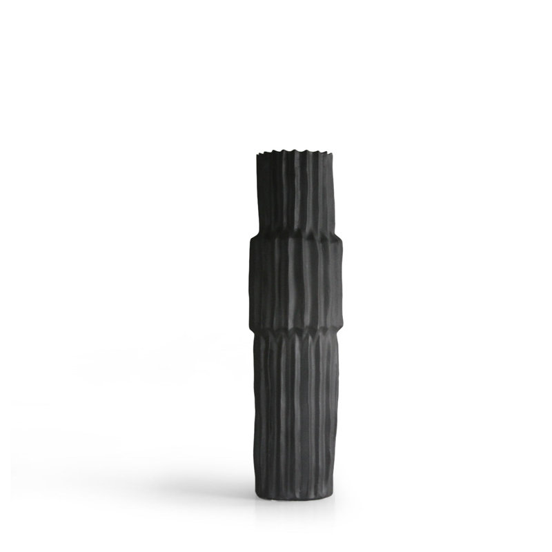 Metropolitan Vase, 29.5" H x 8.25" W x 8.25" D , Black