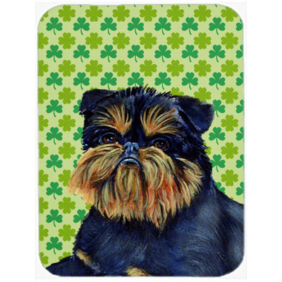 Shamrock Lucky Irish Wood Glass Cutting Board