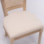 Chaise de salle à manger style français à structure carrée en bois massif avec dossier en rotin, ensemble de 2
