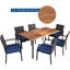 Ensemble de salle à manger rectangulaire pour 6 personnes 63 "avec coussins Reeltown-1443012368