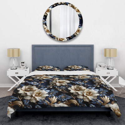 Regal Baroque Flourish Victorian Pattern VII Floral Duvet Cover