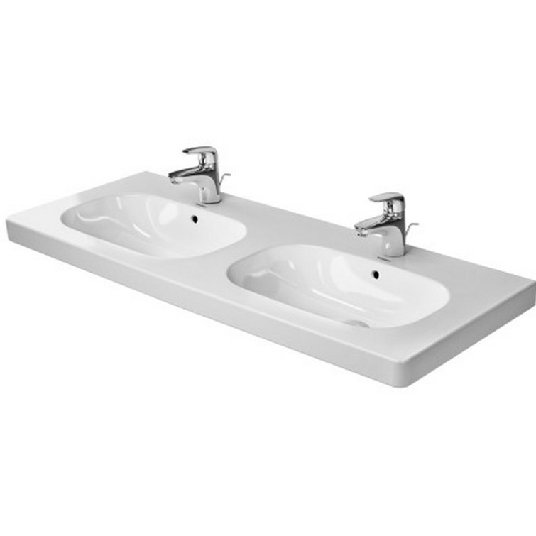 D-Code Ceramic 7" Wall Mount Bathroom Sink with Overflow