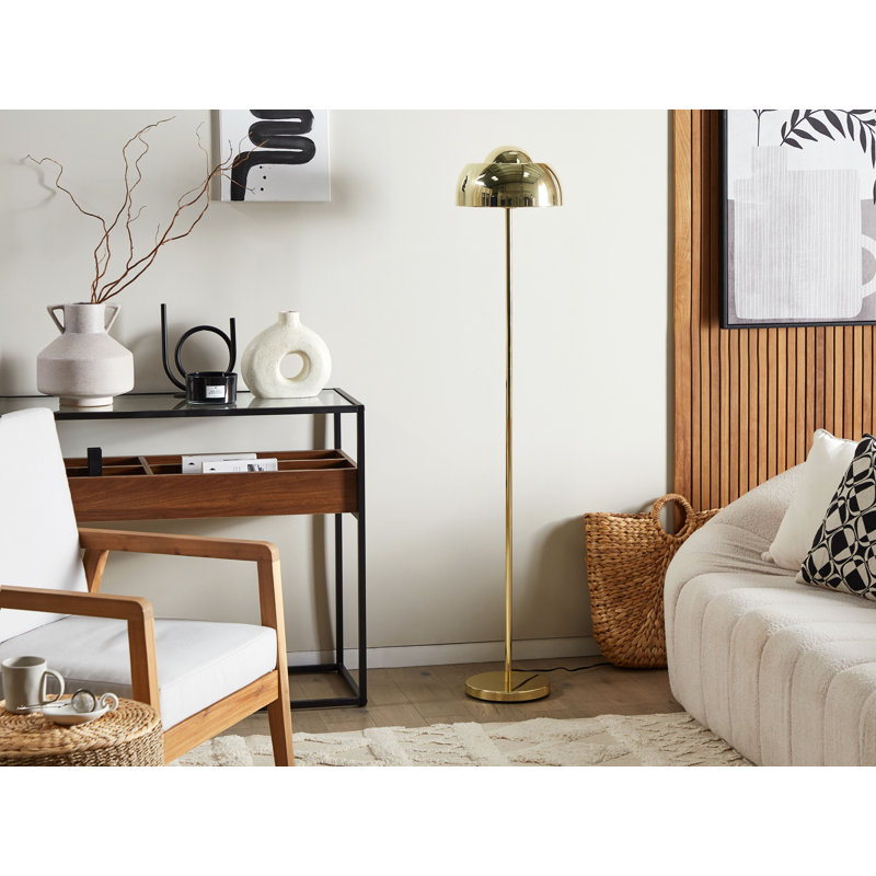 Aakanksha 148cm Traditional Floor Lamp, Gold, Gold