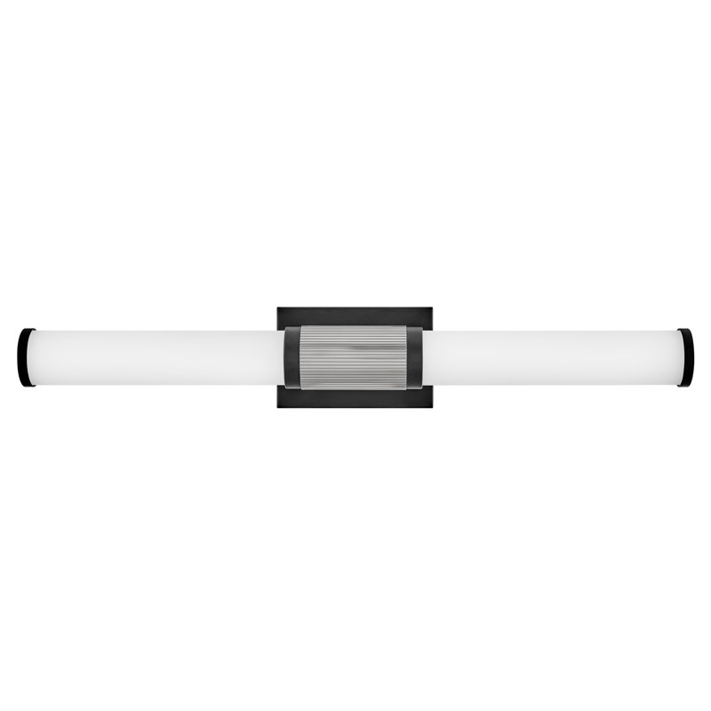 Zevi Dimmable LED Bath Bar, Black/Chrome