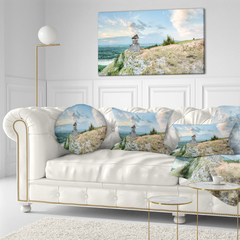 View Tower on Hill Panorama - Coussin décoratif à imprimé paysage