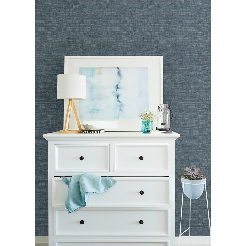 Rouleau de papier peint L 33 pi x l 20,5 po Wlikerson, Bleu