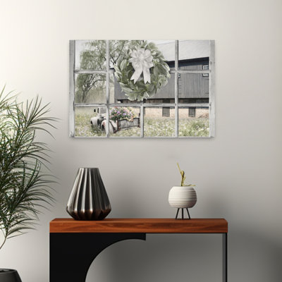 Overflowing Flowers Abstract Contemporary Landscape Spring Art