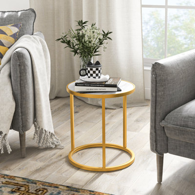 Almaguer 40cm W Steel Bedside Table