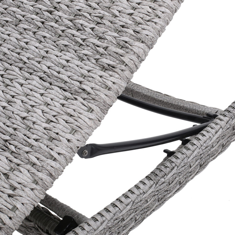 CRETE WICKER CHAISE LOUNGE