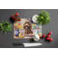 Décoration de planche à découper en verre Labradoodle de Pâques