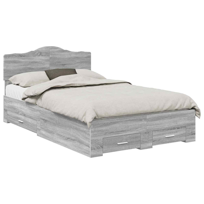 Bed, Small Double (4'), Grey Sonoma