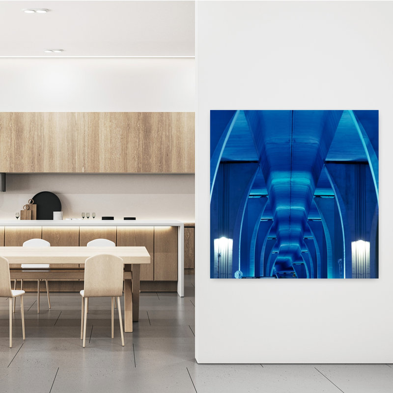 Pont de Miami, Floride, art moderne abstrait, H 48 po x l 48 po