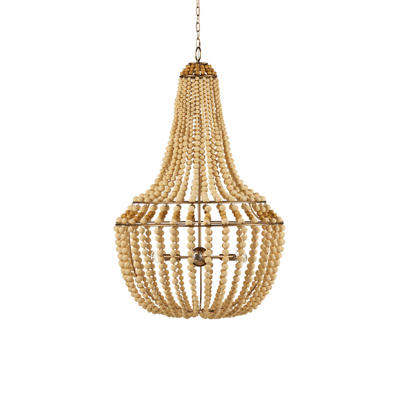 Penelope 6 - Light Iron/Brass Chandelier