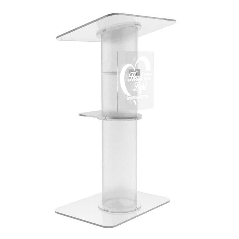 Clear Acrylic Church Pulpit with Cup Holder