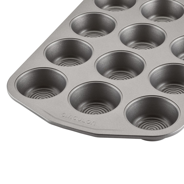 Anolon Advanced Bakeware Nonstick Muffin Pan, 12-Cup, Gray