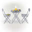 Ensemble bistro 3 pièces avec table pliante et 2 chaises, gris-1409188650