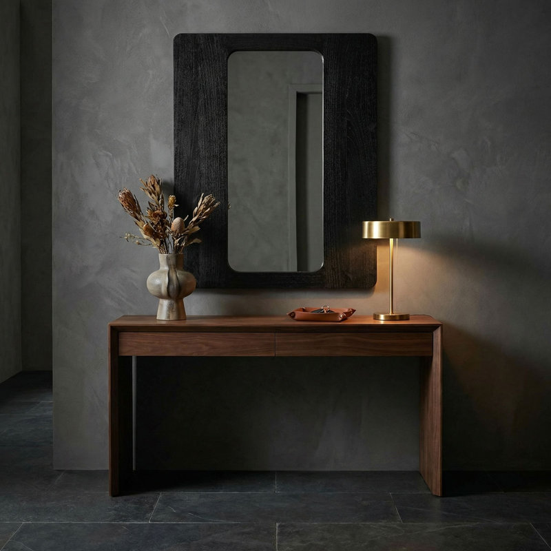 Franklin Rectangle Solid Wood Mirror, Vertical, 38" x 30"
