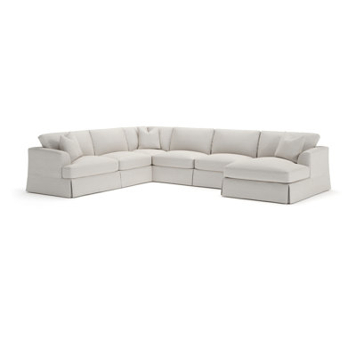 Lucia 5 - Piece Slipcovered Sectional