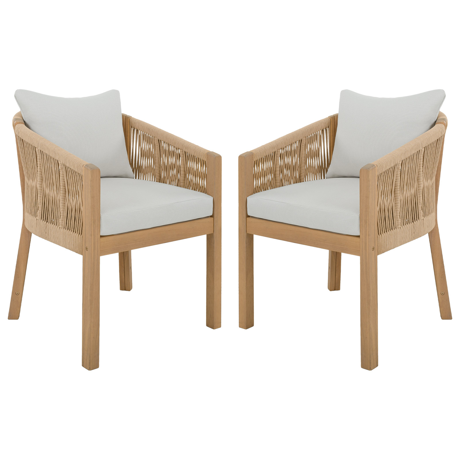 Acacia Patio Armchair, Ivory