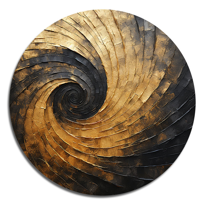 Olney - Art abstrait rond en métal, H 36 po x l 36 po