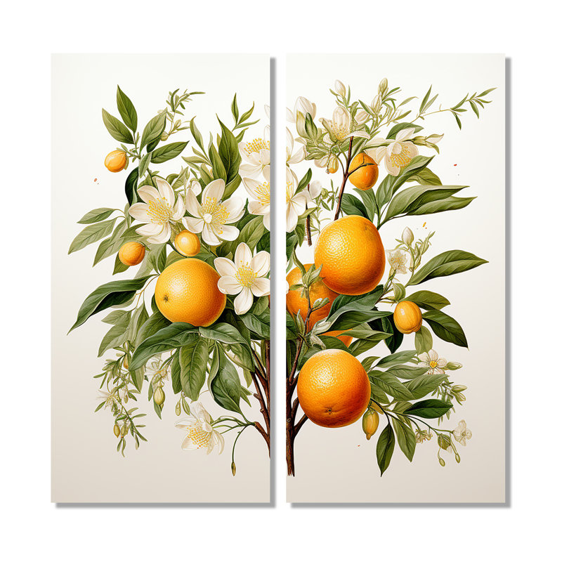 Oranger - impressions sur toile jaunes, 20" H x 24" W, Wrapped Canvas, Does Not Apply