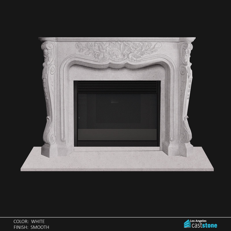 Torrey Fireplace Surround, White Smooth
