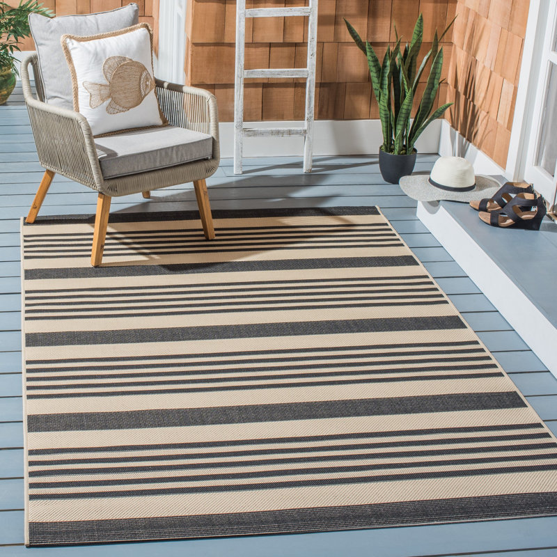 Candelo Performance Striped Indoor/Outdoor Area Rug, Rectangle 8' x 11'