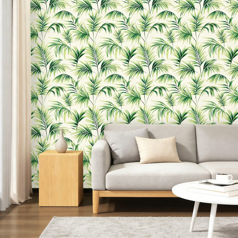 Papier peint adhésif tropical à feuilles tropicales - Vinyle autocollant imperméable amovible avec motif de jungle botanique