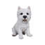Sitting White Terrier Dog Statue