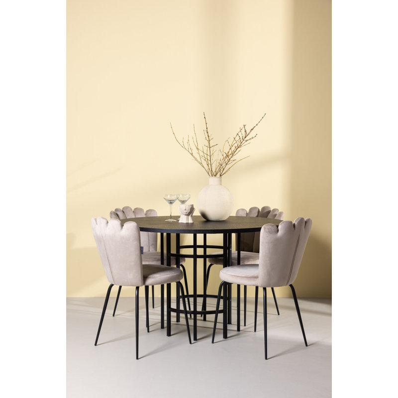 Vinton 4 - Person Dining Set, Black