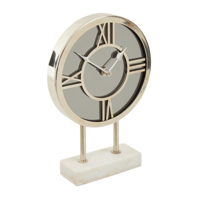 Mateo Roman Numeral Metal Mechanical Tabletop Clock