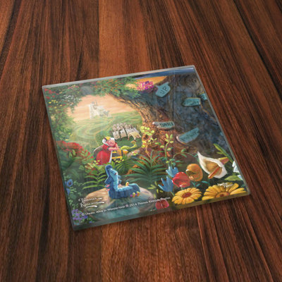 Sous-verre en verre wonderland disney alice
