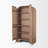 Kathy Shillington Reverse Fluted Light Brown Wood Curio Cabinet
