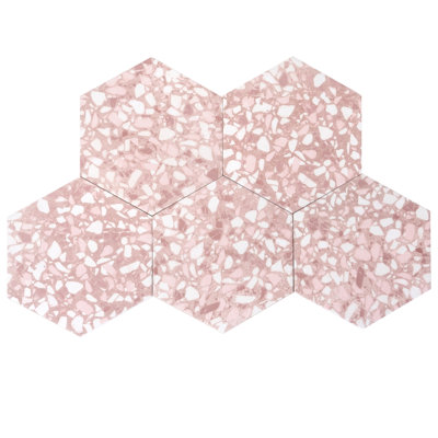 Zenith 9 po x 11 po Carreau de mur et plancher hexagonal en porcelaine matte (paquet de 8,07 pieds carrés) - paquet de 16