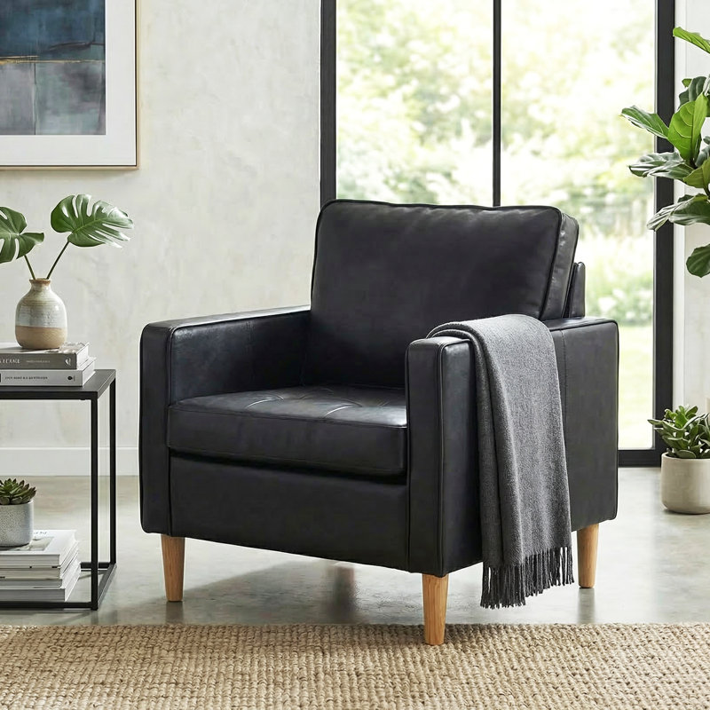 Huffins Faux Leather Armchair