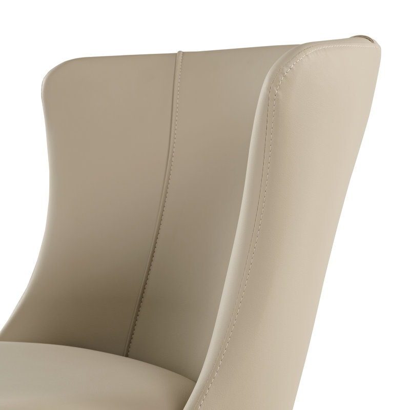 Moderne, chaises de salle à manger sans accoudoirs, revêtement, beige