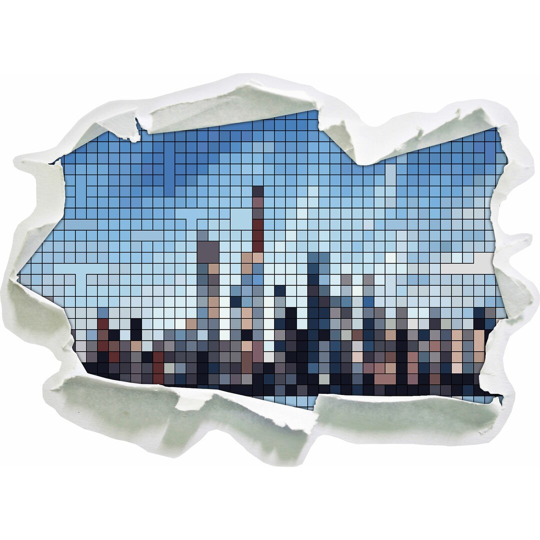 New York Pixel Skyline Wandaufkleber