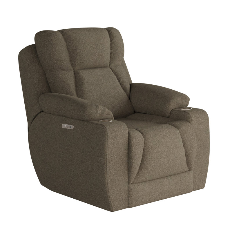 Fauteuil inclinable près du mur pour homme, Taupe, Chenille
