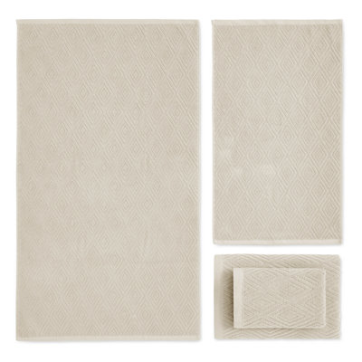 Diamond Geo Sculpted Cotton Towels