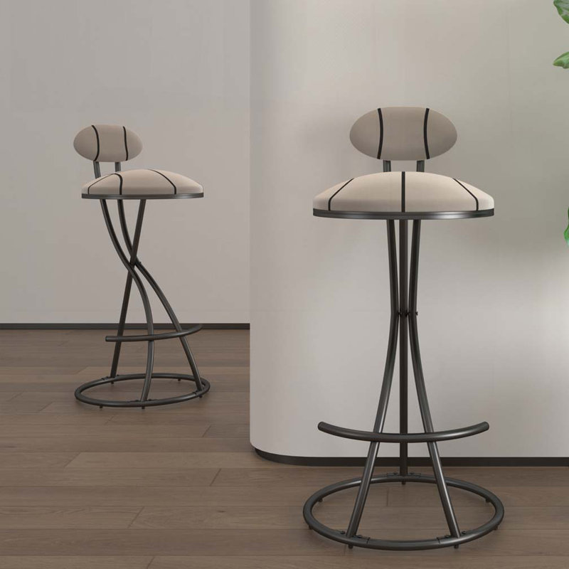 Upholstered Bar Stools, Black