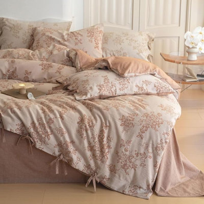 Ensemble de housse de couette en coton rétro Monet