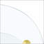 Table basse contemporaine en verre trempé à double couche de style contemporain - plateau de 27,5 po et dessous de 23,6 po. Plateau de table en verre renforcé, pieds en acier inoxydable.
