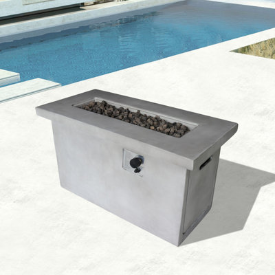 24'' H Concrete Propane Or Natural Gas Outdoor Fire Pit Table