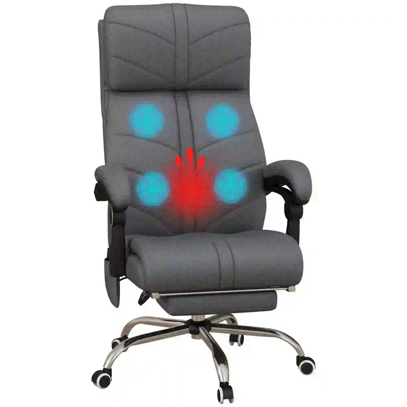 Fauteuil de bureau de direction avec 4 vibrations, Gris