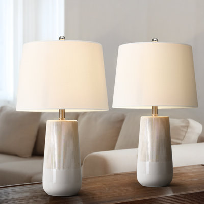 2-Pack 3-way Ceramic Table Lamp