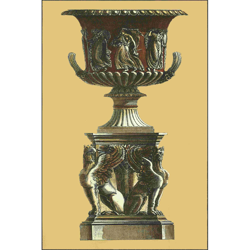 Vase et piedestal I, H 18 po x l 12 po