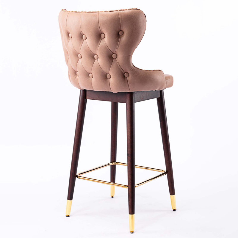 Ensemble de 2 tabourets de bar Delasia, Kaki
