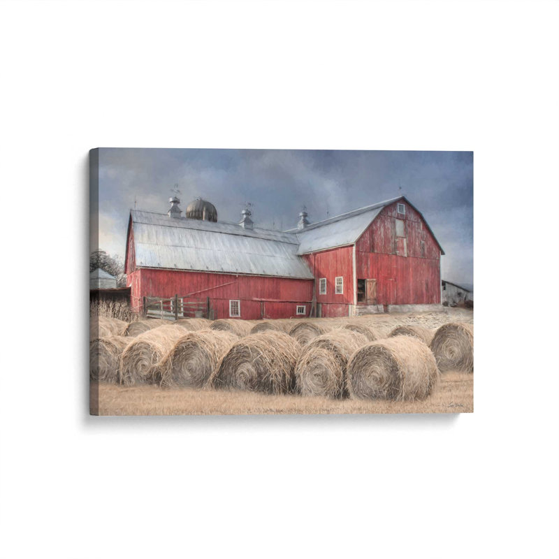 «The Hay Harvest» par Lori Deiter, reproduction d'art, L 30 po x H 20 po, Ne s’applique pas, Toile tendue